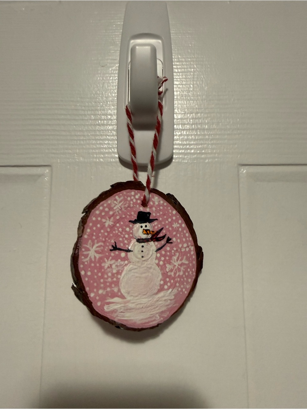 🎄 Hand-Painted Personalized Wood Slice Christmas Ornament 🎄
